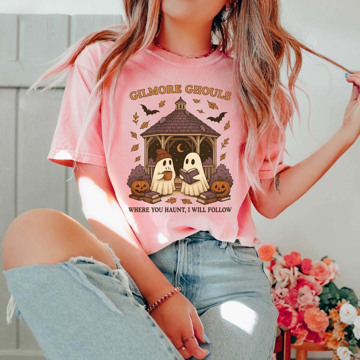 Gilmore Ghouls Shirt, Where You Haunt I Will Follow Shirt, Cute Ghost Halloween Tee, Spooky Fall Shirt, Autum Shirt, Ghost Couple Gift