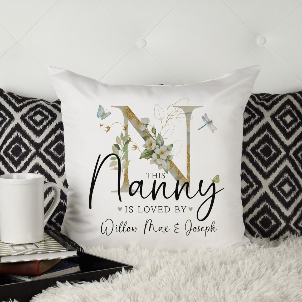 This Nanny Is Loved - Personalized Pillow - Gift For Grandma, Christmas Gift, Birthday Gift