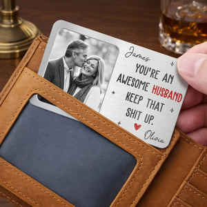 You're An Awesome Partner - Personalized Wallet Insert Card - Gift For Couple, Anniversary Gift, Valentine's Day Gift