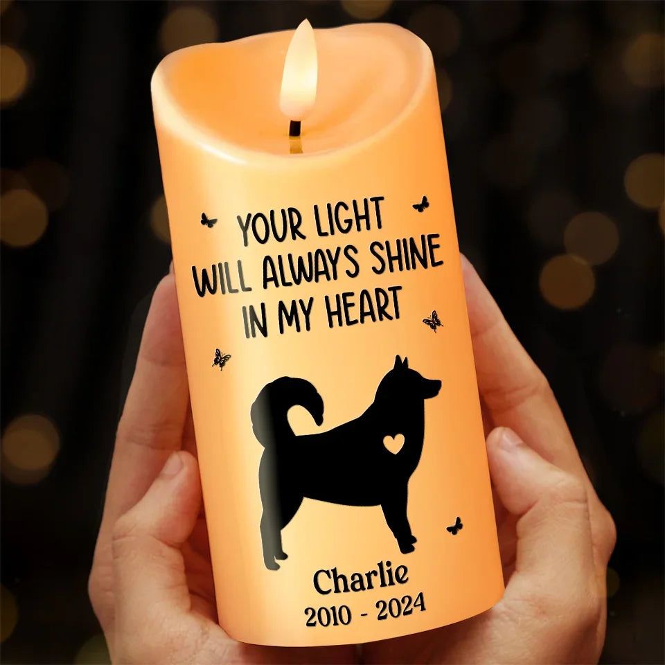 Forever Loved, Always In Our Hearts - Custom LED Flameless Candle - Sympathy Gift, Christmas Gift For Pet Owners, Pet Lovers