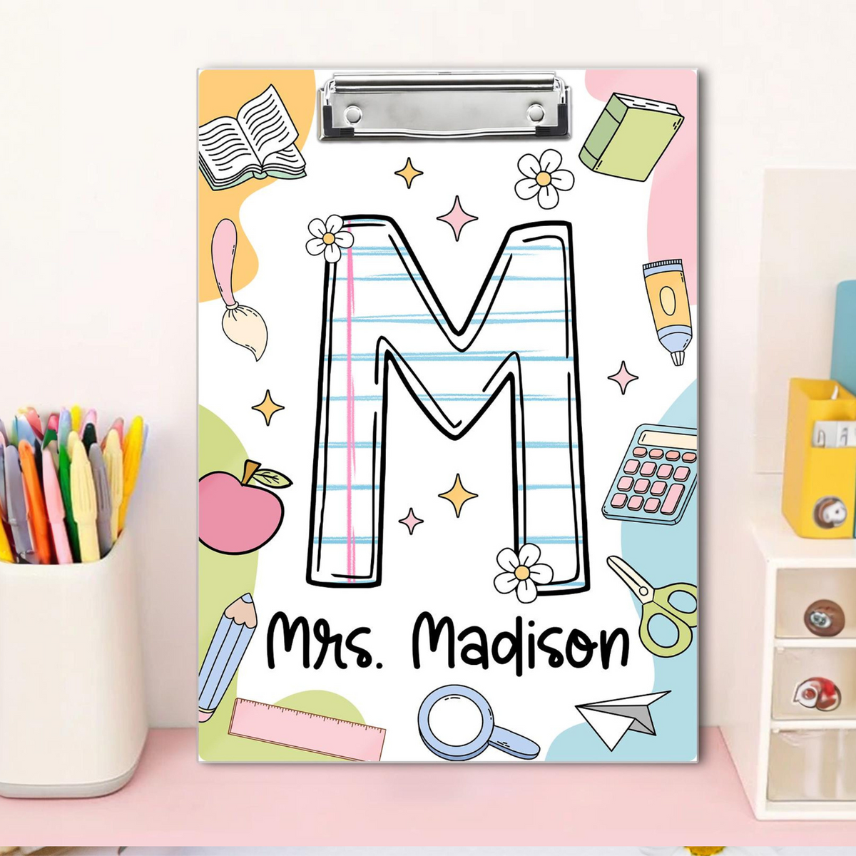 Personalized Teacher Clipboard,Teacher Back to School, Teacher Appreciation, Custom Clipboard, Teacher Acrylic Clipboard,Classroom Must Have