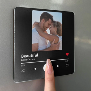 Custom your photo & music favorite song, Personalized Musis Fridge Magnet, Gift For Family, Couples, Friends