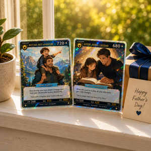 Dad s Legendary Adventure Card, The Perfect Father s Day Gift, Personalized Father s Day Gift, Fantasy Trading Card with Photo, Unique Gift for Dad
