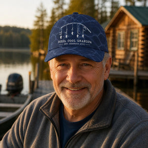 Reel Cool Dad Custom Fishing Hat, Personalized Fisher Grandpa Cap, Fathers Day Gift For Him, Reel Cool Papa Hat, Fishing Lover Grandpa Gift
