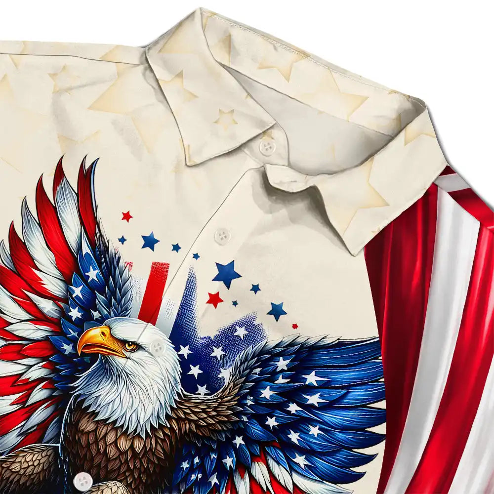 America 250th Anniversary US Pride Patriotic Eagle - Personalized Hawaiian Shirt - Patriotic Gift, 4th Of July, 250th Anniversary Gift For Family