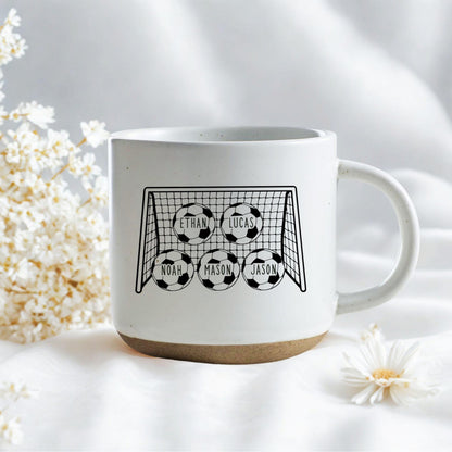 Personalized We Scored The Best Dad Mug, Custom Kid's Name Football Soccer Mug, New Dad Gift, Father s Day Gift, Soccer Lover Gift