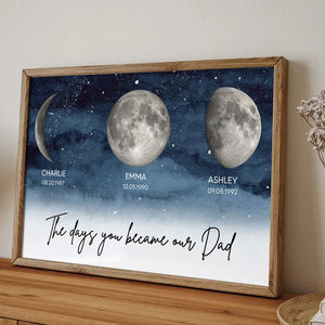 The Night You Became My Dad - Personalized Canvas - Gift For Dad, Father's Day, Birthday Gift