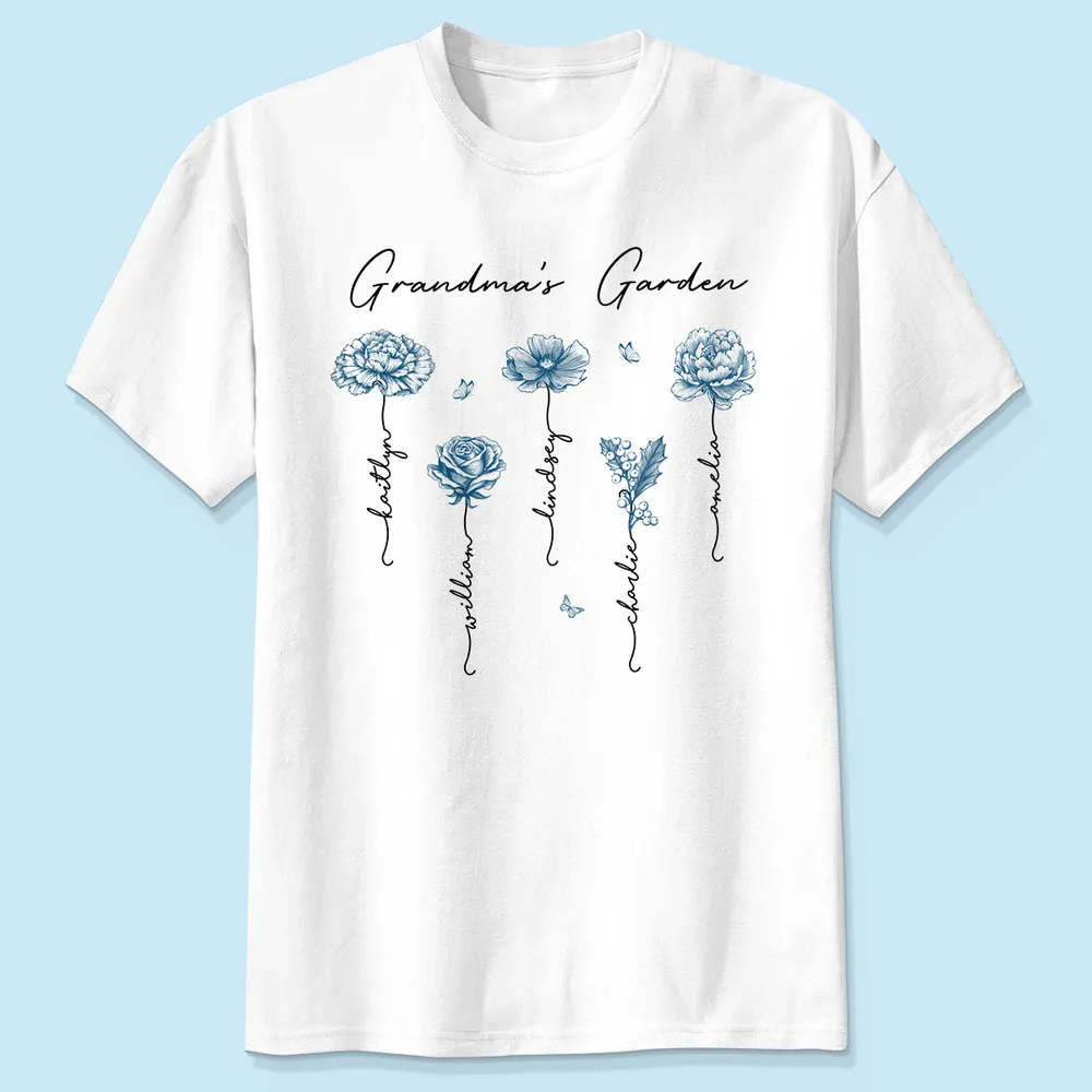 Grandma Mom's Vintage Garden - Personalized Apparel - Gift For Grandma, Mommy, Mother's Day, Birthday Gift