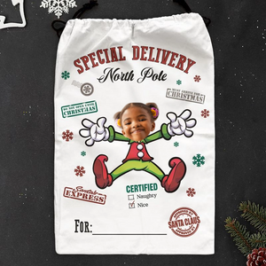 Special Delivery From North Pole - Personalized Santa Sack - Christmas Gift For Family