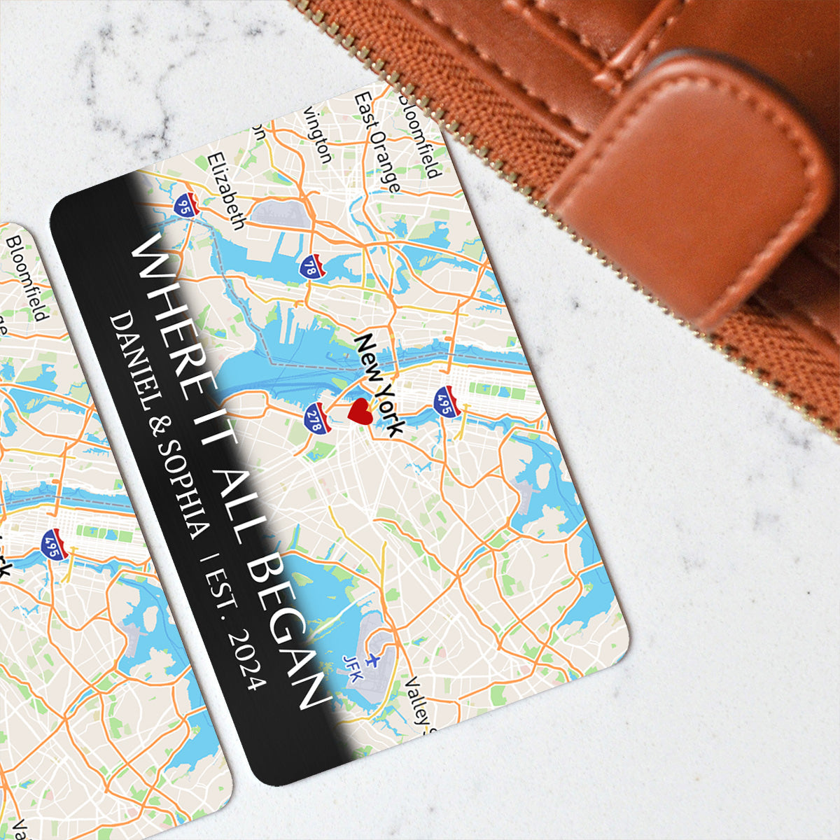 Where It All Began - Personalized Wallet Insert Card - Valentine's Day Gift, Anniversary Gift For Couple