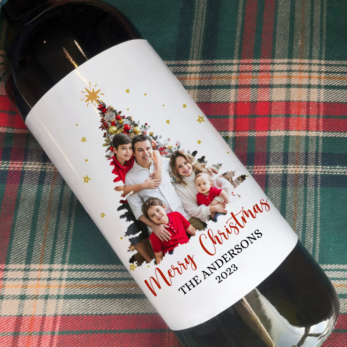 Christmas Photo Wine Labels, Personalized Christmas Gift, Holiday Party Favors, Christmas Labels, Holiday Photo Gift, Christmas Party Wine Gift
