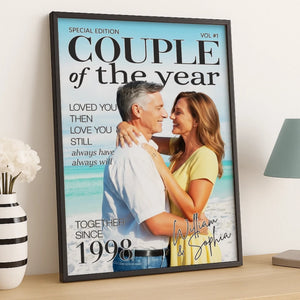 Couple Of The Year - Personalized Canvas - Anniversary Gift, Valentine's Day Gift For Couple