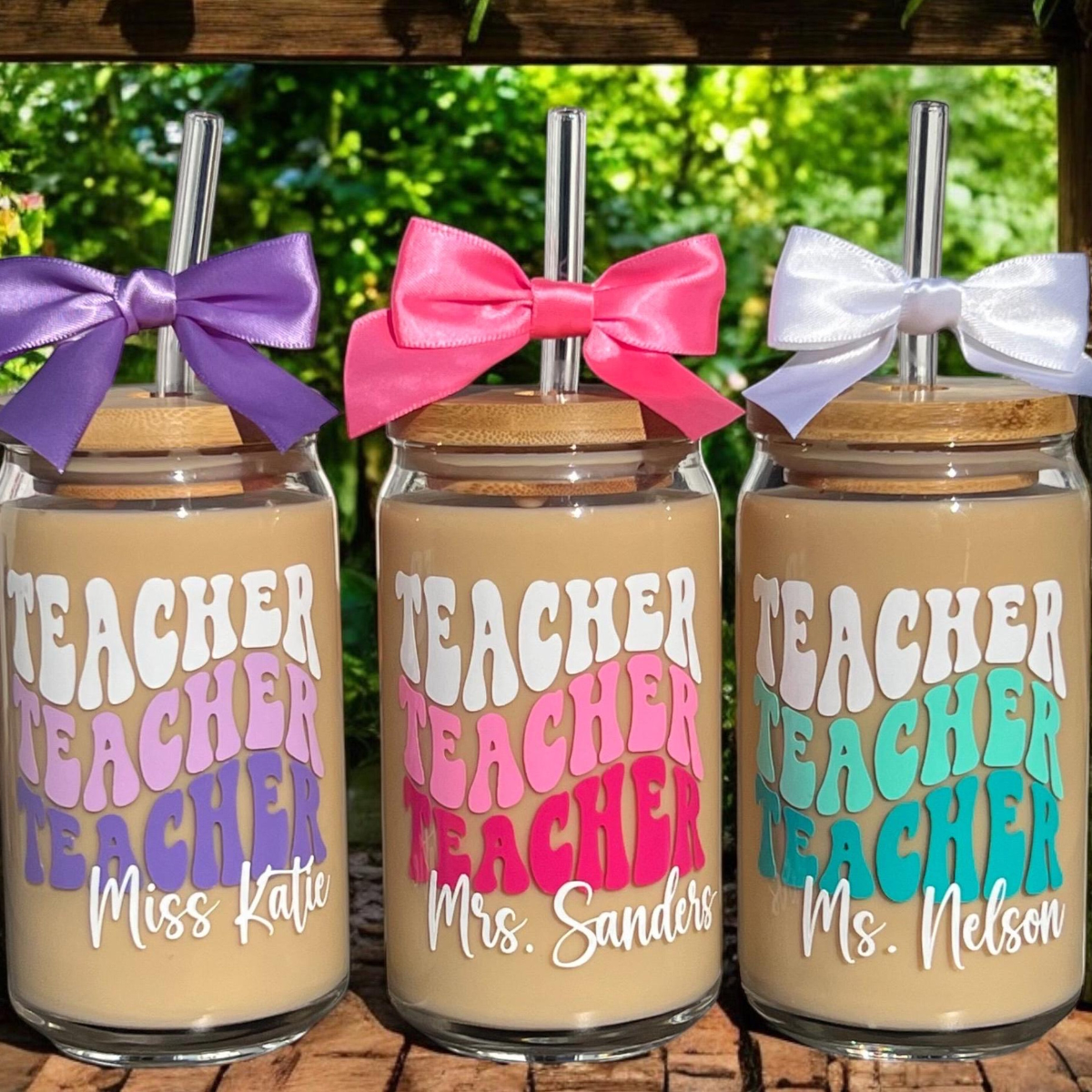 Teacher Glass Coffee Cup, Teacher Gift, Personalized Teacher Gift, Teacher Appreciation Gift, Gift for Teacher