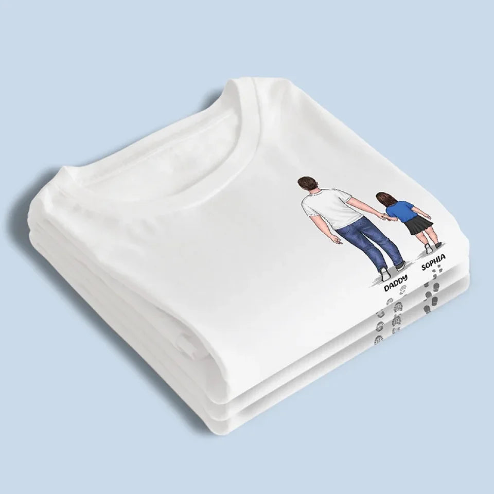 Daddy Walking With Kids - Personalized Apparel - Gift For Dad, Father's Day, Birthday Gift