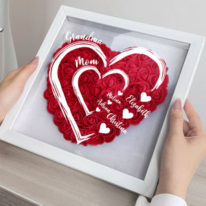 Mom's Grandma's Sweethearts - Custom Flower Frame Box - Gift For Mom, Mother's Day Gift