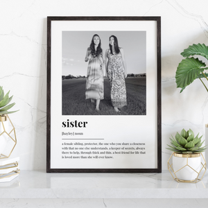 Sister Definition Custom Photo - Personalized Canvas - Gift For Bestie, Sister, Sibling