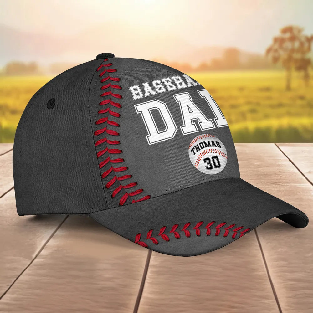 Baseball Dad - Personalized Classic Cap - Gift For Dad, Baseball Fan Daddy, Father's Day Gift
