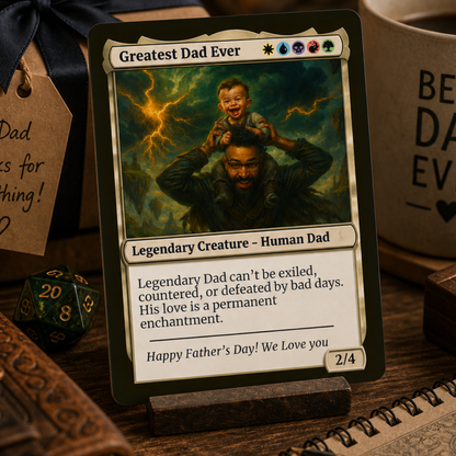 Custom Human Dad MTG Card, Personalised MTG Card, Father's Day MTG custom card, Birthday Anniversary Father's Day MGT Card banner-3_38fe33b3-5d85-4015-bae5-9d257528af8f.png