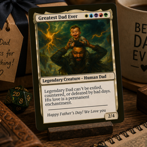 Custom Human Dad MTG Card, Personalised MTG Card, Father's Day MTG custom card, Birthday Anniversary Father's Day MGT Card