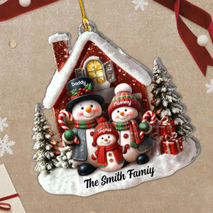 Hearts Stay Together - Personalized Acrylic Ornament - Christmas Birthday Gifts For Mom, Dad, Kids