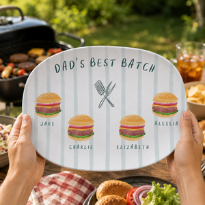 Custom Grandpa Grill Plate: Gifts From Grandkids, Grandpa Personalized Gift, Custom Grill Gift