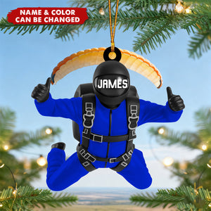 Sky Diving Personalized Christmas Acrylic Ornament