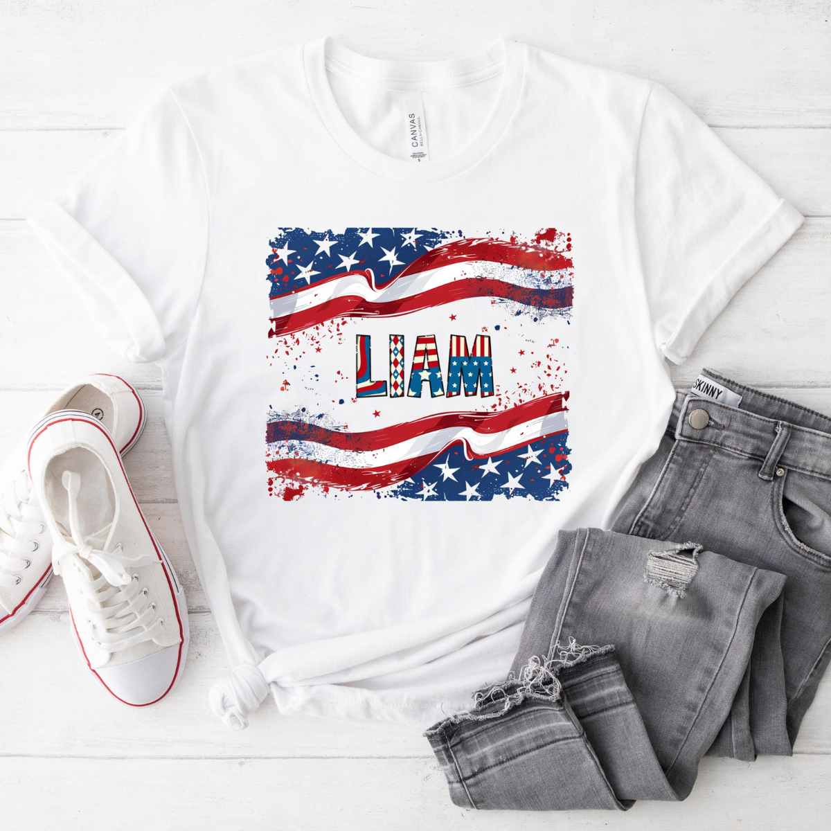 Custom Family 4th of July Shirt Fourth of July American Flag Patriotic Shirt Independence Day Gift Patriotic Outfit