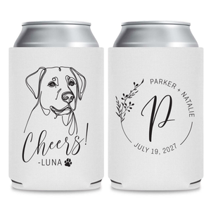 Custom Pet Can Cooler, Personalized Can Cooler Wedding Favors, Pet Wedding Favors, Pet Wedding Can Coolers