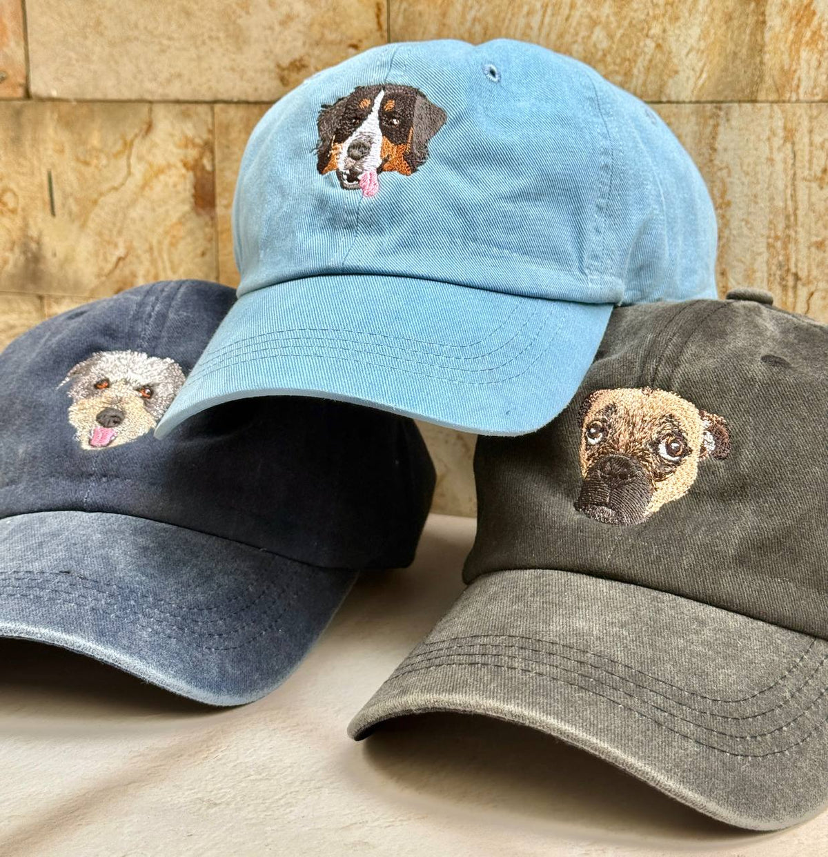 Custom Embroidered Dog Hat, Personalized Baseball Cap Using Your Dog Photo