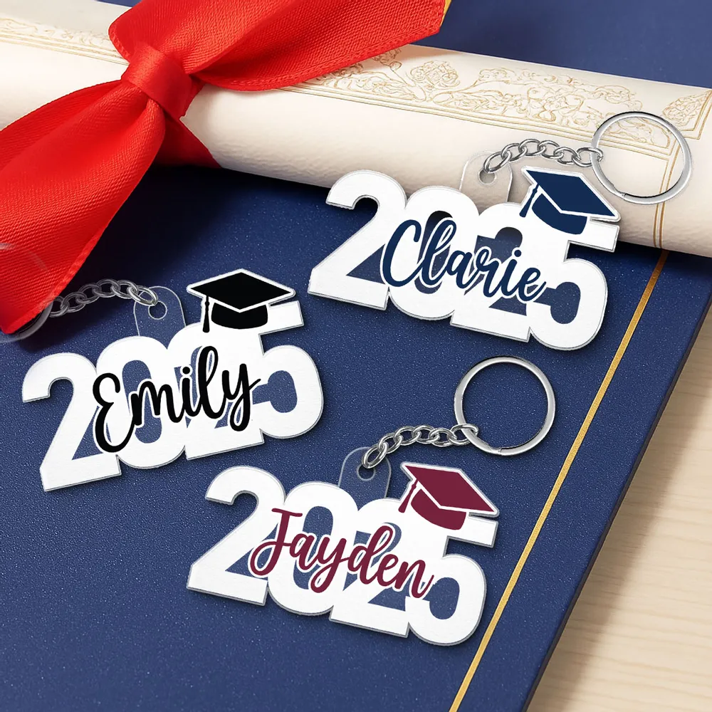 2025 Graduation Senior Custom Name - Personalized Acrylic Keychain - Graduation Gift