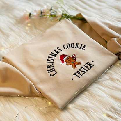 Christmas Cookie Baker Tester Embroidered Sweatshirt Christmas Gift For Couple