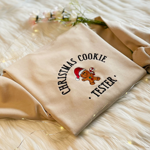 Christmas Cookie Baker Tester Embroidered Sweatshirt Christmas Gift For Couple