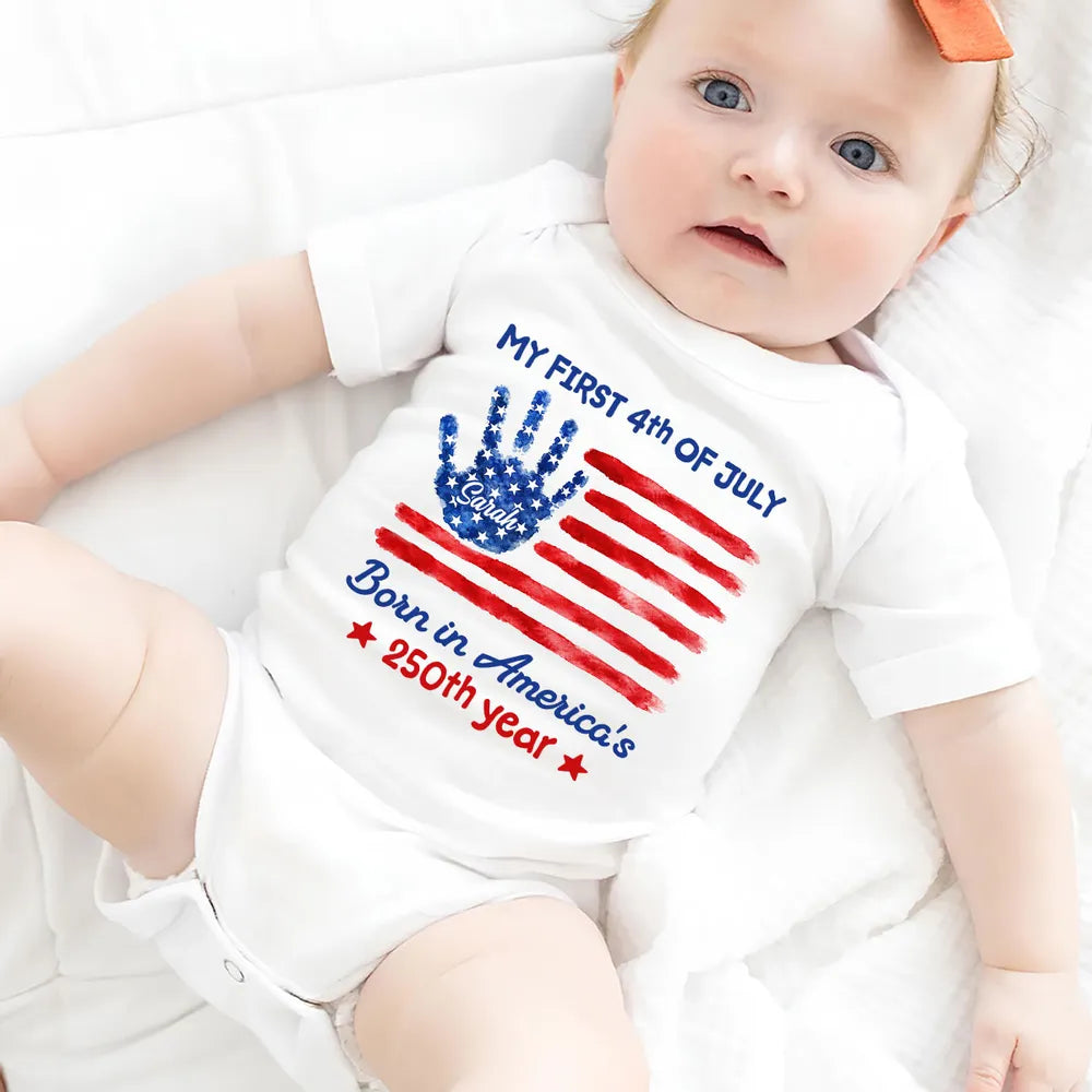 My First 4th Of July - Personalized Baby Onesie - 4th Of July Gift For Baby, Independence Day, Gift For New Parents