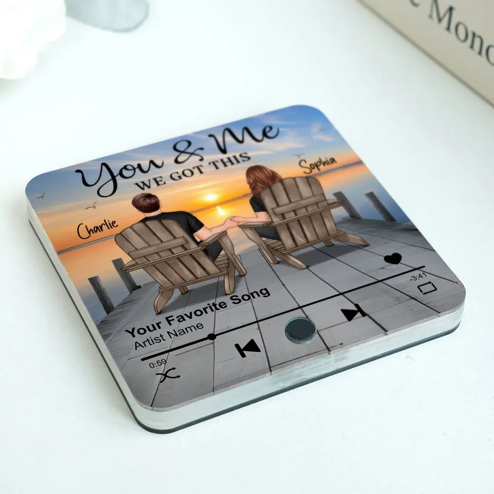 You & Me We Got This Lake Couple - Personalized Music Fridge Magnet - Gift For Couple, For Him, For Her, Anniversary Gift
