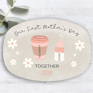 Our First Mothers Day - Personalized Platter - First Time Mom, 1st Mothers Day Gifts, Baking Gifts