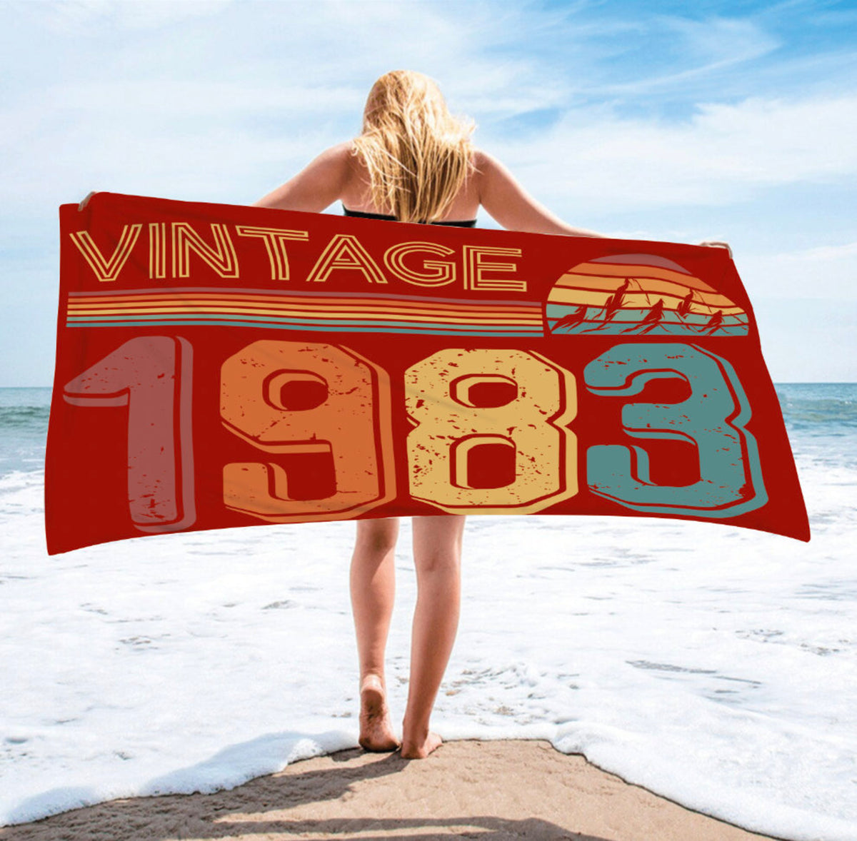 Custom Birthday Beach Towels, Beach Towel, Bachelorette Party, Birthday Gifts Ideas, Custom Age Birthday Beach Towel