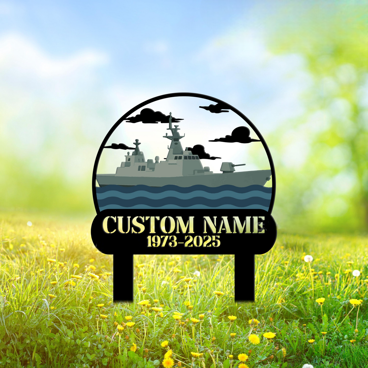 Custom Metal Plaque for Veteran Remembrance, Veteran Memorial Garden Stake, Cemetery Stake, Remembrance Gifts, Outdoor Metal Stake