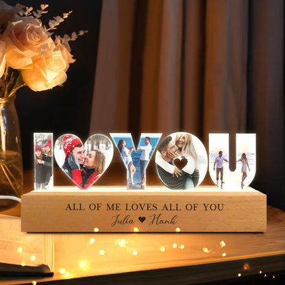 Personalized Couple Photo Collage Night Light, Valentines Gift, Anniversary Gift, Wedding Gift, Engagement Gift, Gift For Couple