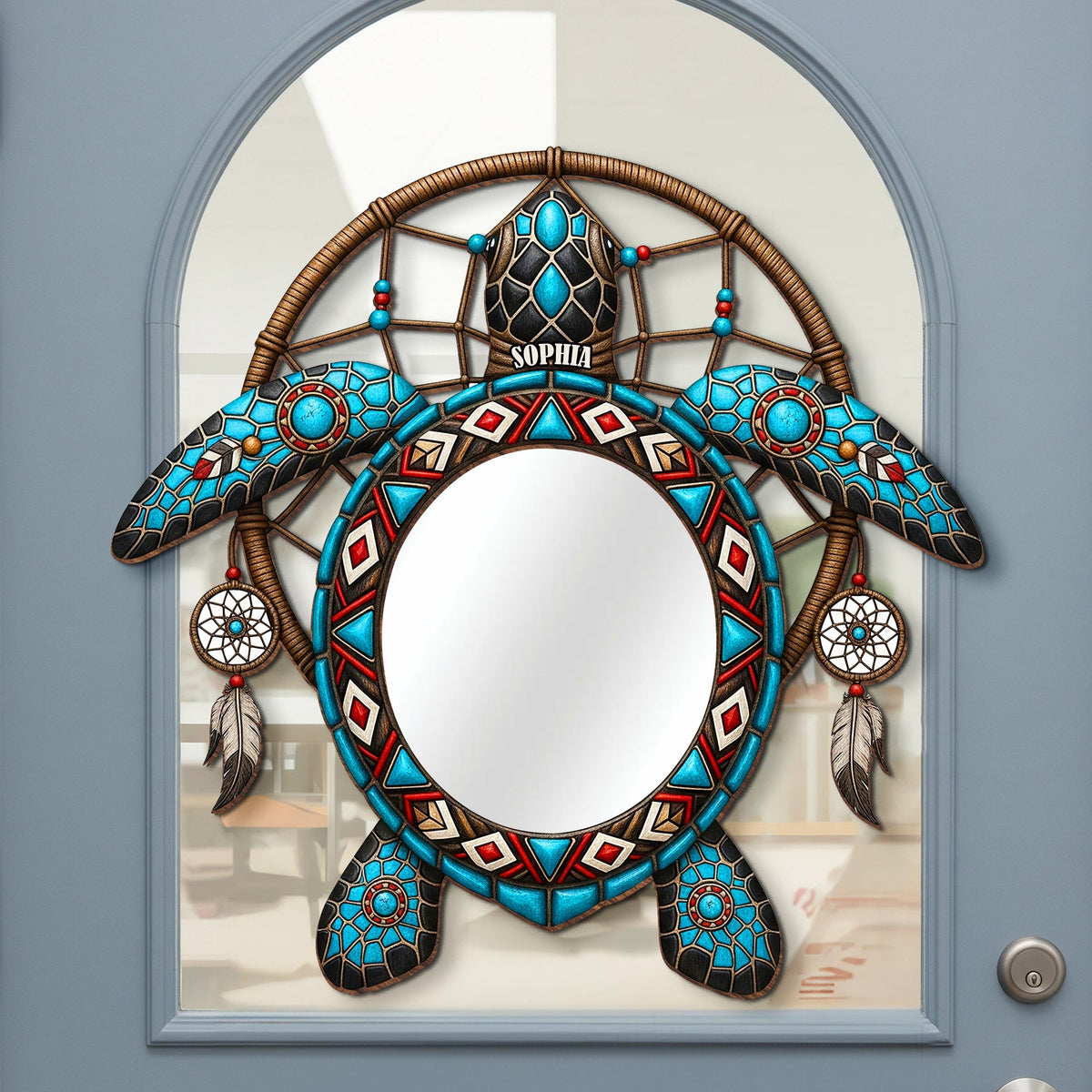 Sea Turtle Personalized Holiday Gifts For Native Custom Shaped Mirror