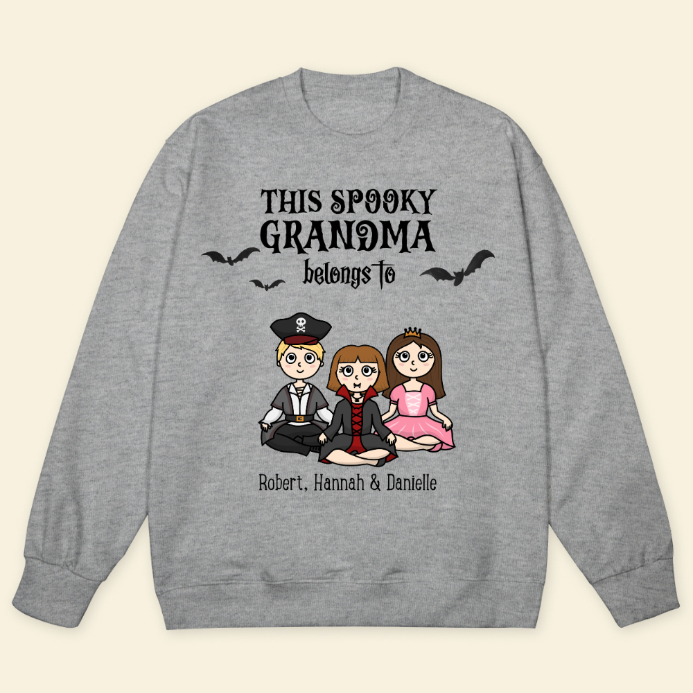 This Spooky Grandma Belongs To Grandkids - Personalized Sweatshirt - Gift For Grandma, Halloween Season