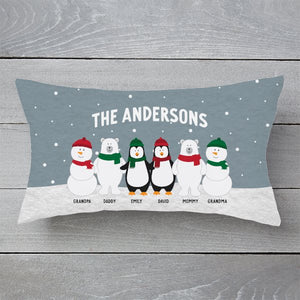 Merry Christmas Family & Friends - Personalized Pillow - Christmas Gift For Family, Friends