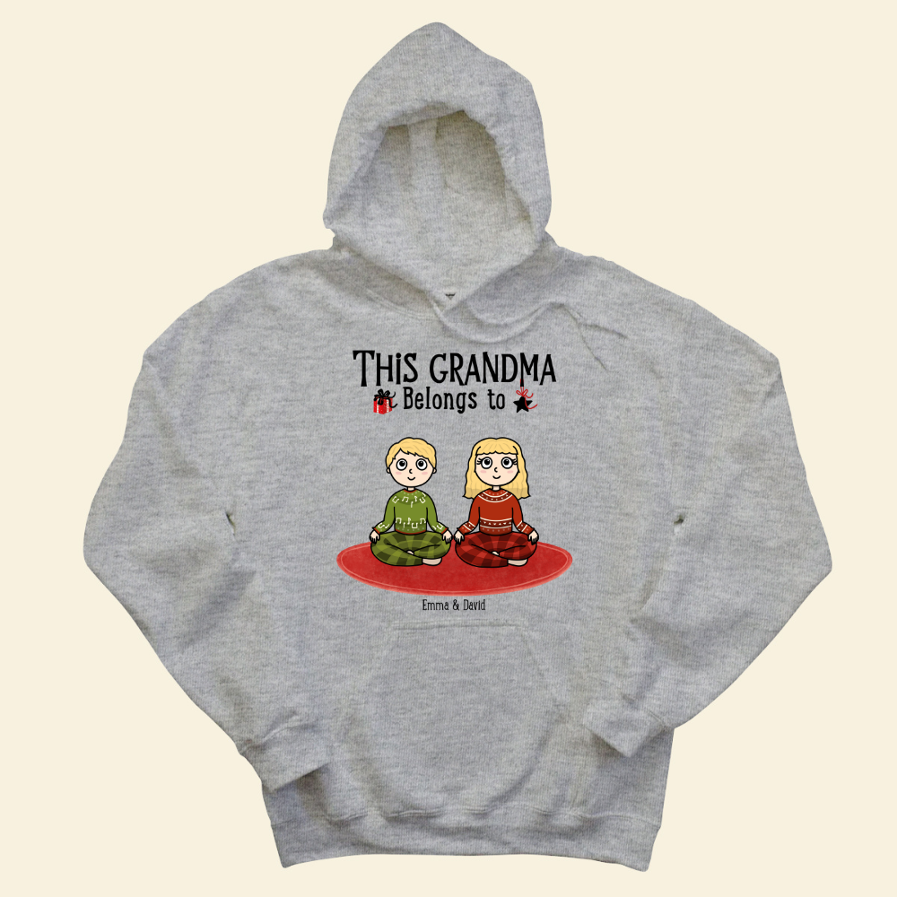 This Grandparents Belong To Grandkids - Personalized Hoodie - Gift For Grandma, Grandpa, Christmas Gift