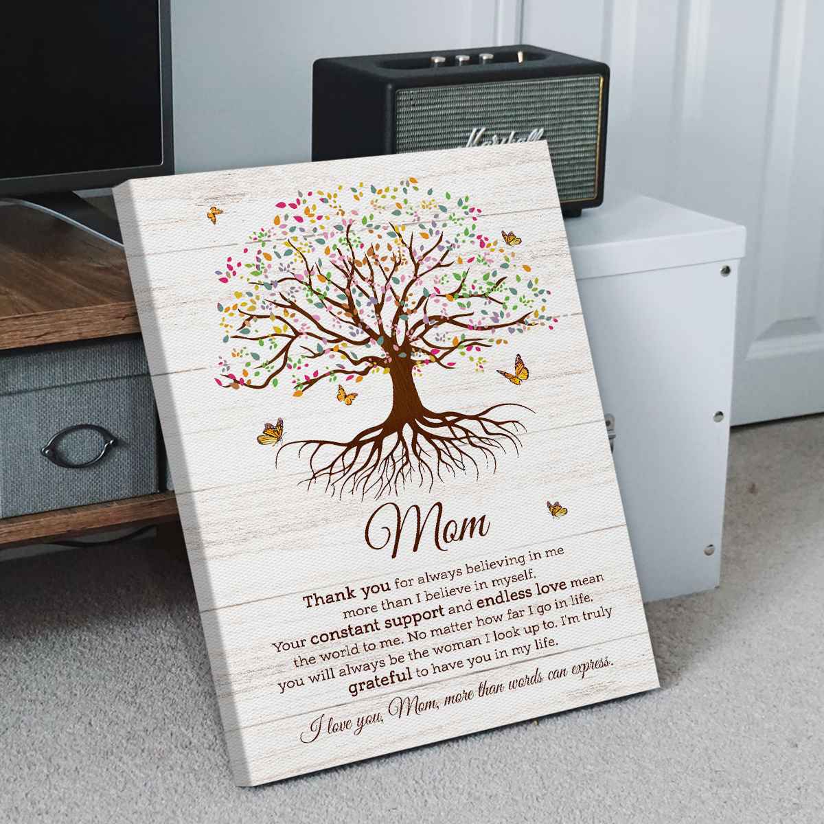 I Love You More Than Words Can Express - Personalized Canvas - Gift For Mom, Mother's Day, Birthday Gift