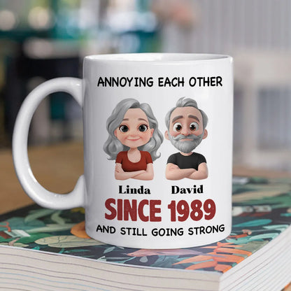 Annoying Each Other & Still Going Strong Doll Couple - Personalized Mug - Gift For Couple, Anniversary Gift