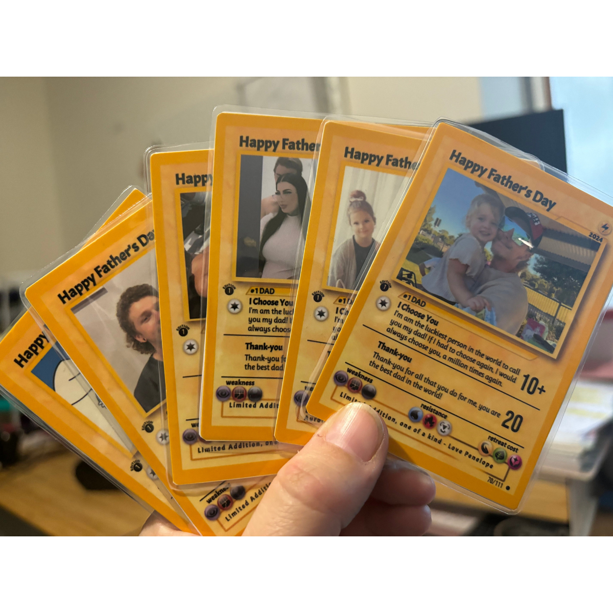 Happy Father's Day Upload Photo Custom Poke Card