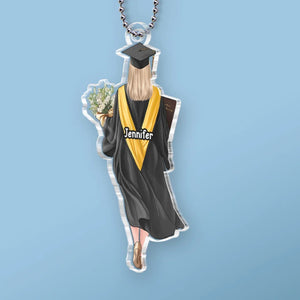 Greater Things Are Waiting - Personalized Car Ornament - Graduation Gift For Daughter