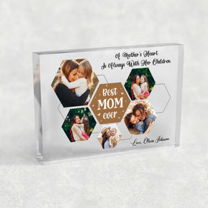 A Mother's Heart Is Always With Her Children - Personalized Acrylic Plaque - Gift For Mother