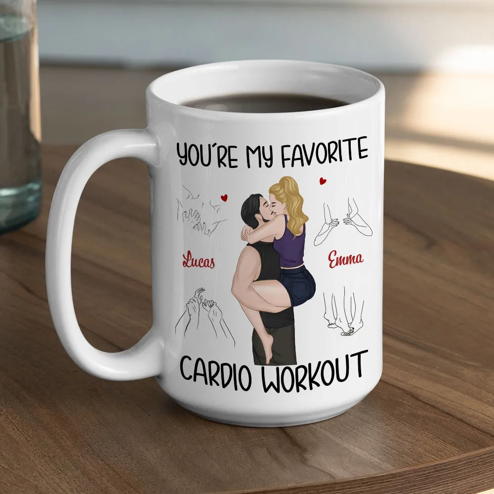 You're My Favorite Cardio Workout - Personalized Mug - Valentine's Day Gift For Couple, Funny Couple Gift