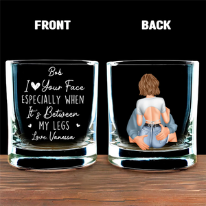 I Really Love Your Face - Personalized Whiskey Glass - Anniversary Gift, Valentine's Day Gift For Couple