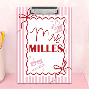 Teacher Clipboard with Name Customization Student Desk Organizer Classroom Decor Teacher Appreciation Gift School Office Supplies